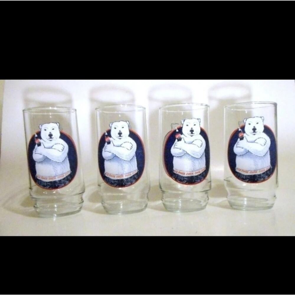 Coca Cola Vintage 90's Polar Bear Glasses …